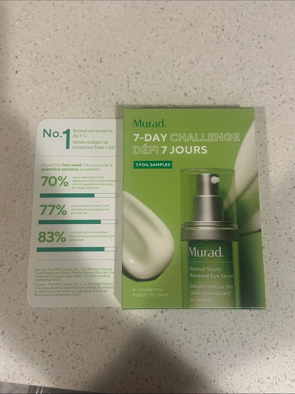 NIB THREE PACK of Murad Retinol Youth Renewal Eye Serum 7 Day Challenge